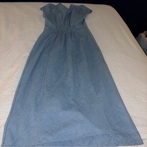 Free People New In Town Denim Midi Dress